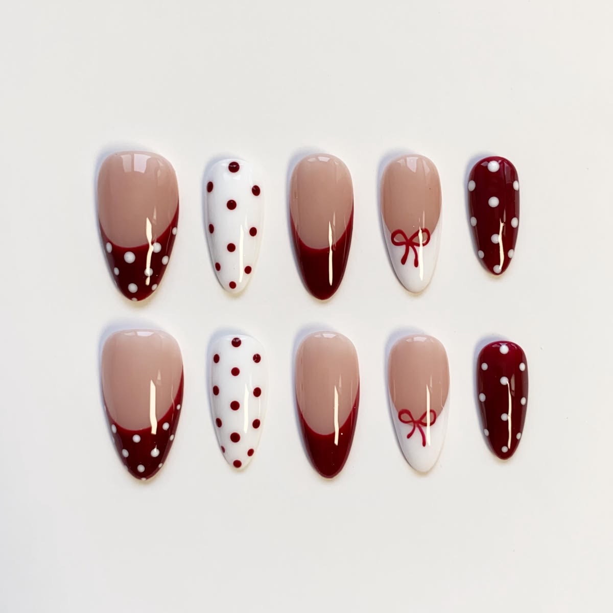 Cherry Coquette press-on nail set