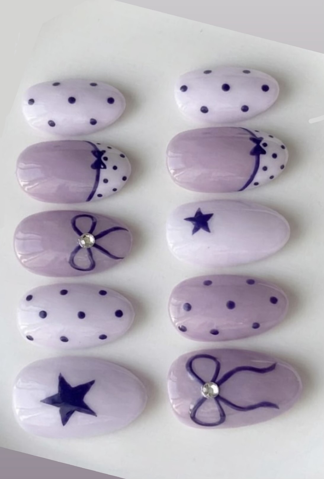 Sophia — Lavender Bow Nails